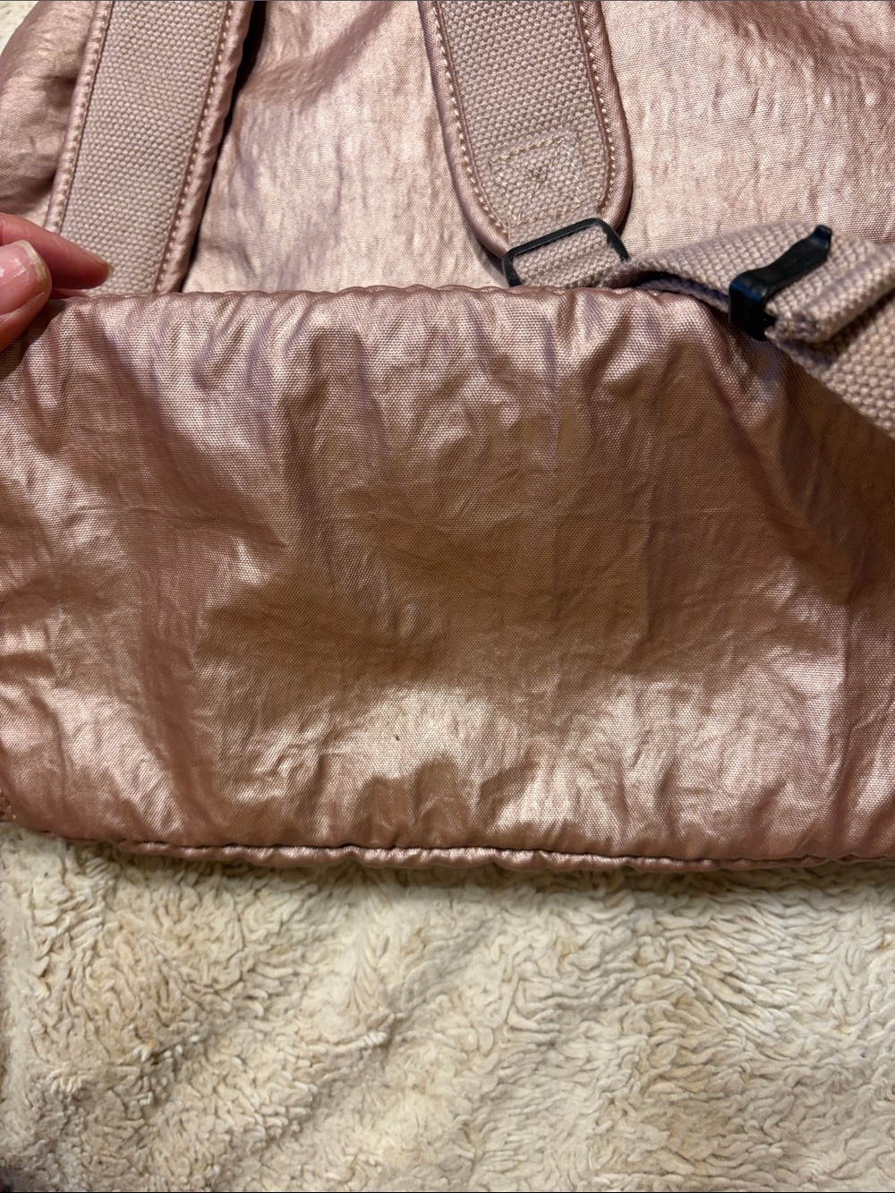 Kipling Metallic Pink Backpack - Picture 8 of 8